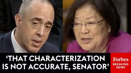 Emil Bove Has Brutal Exchange With Hirono When Confronted Over Accusations Of 'Abusive Behavior'