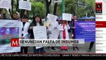 Trabajadores del INCIFO protestan en CdMx por falta de insumos y condiciones deficientes