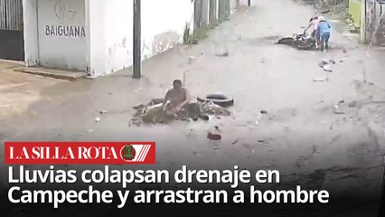Hombre en situación de calle es arrastrado por la corriente en Campeche