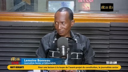 Lemoine Bonneau gen rezèv sou avan pwojè konstitisyon an.