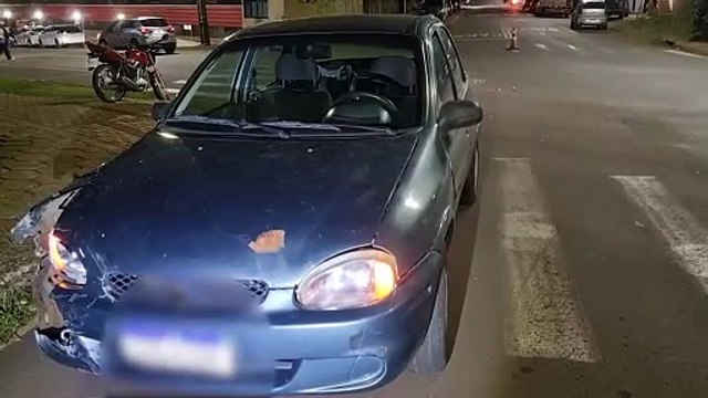 Motociclista é encaminhado para a UPA após acidente na esquina da Rua Cristóvão Colombo
