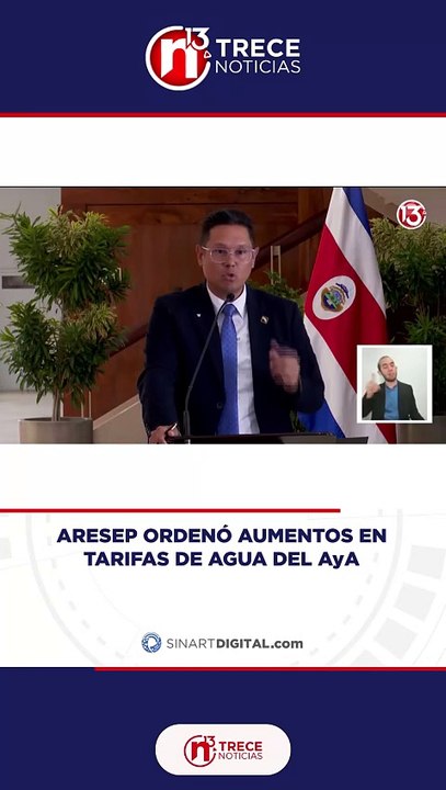 ARESEP ordenó aumentos en tarifas de agua del A y A