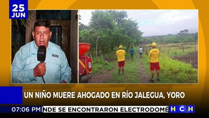 Un pequeño de tres años falleció ahogado en el río Jalegua en Yoro