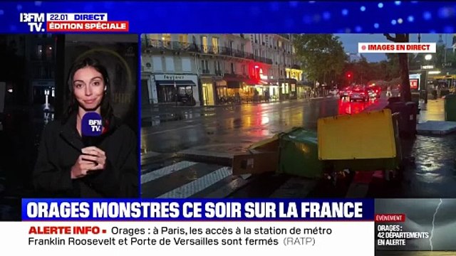 Orages et vents violents sur une partie de la France : Même en plein paris, dans le XVIe , les dégâts sont spectaculaires