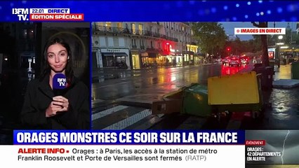 Orages et vents violents sur une partie de la France : Même en plein paris, dans le XVIe , les dégâts sont spectaculaires