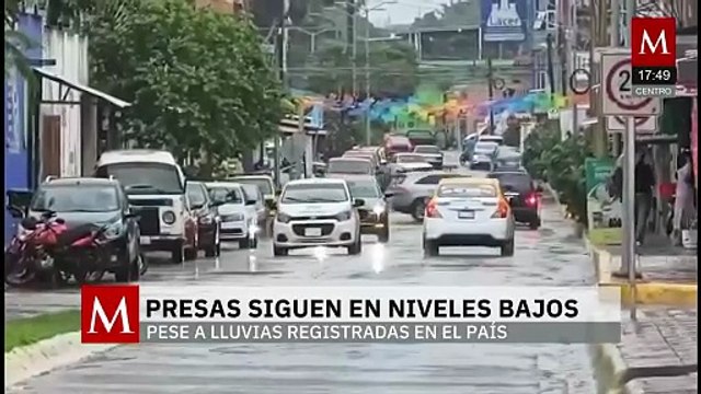 Pese a las lluvias registradas en el país las presas siguen en niveles bajos