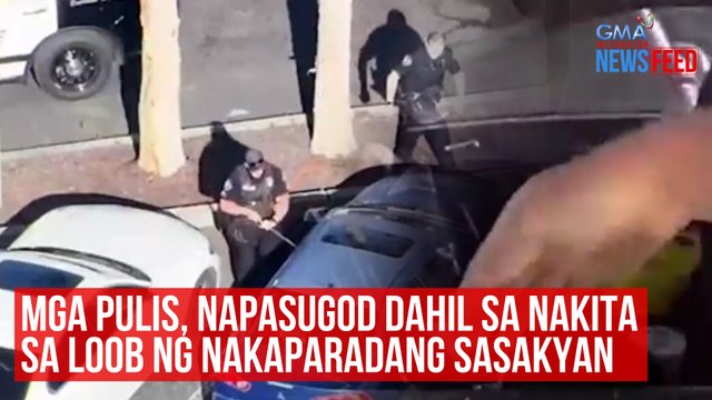 Mga pulis, napasugod dahil sa nakita sa loob ng nakaparadang sasakyan | GMA Integrated Newsfeed