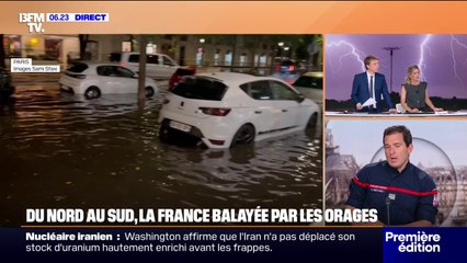 Orages: "Près de 2.000 sapeurs-pompiers ont été mobilisés sur le terrain pour essayer d'absorber les plus de 1.000 interventions effectuées", indique Éric Brocardi (FNSPF)