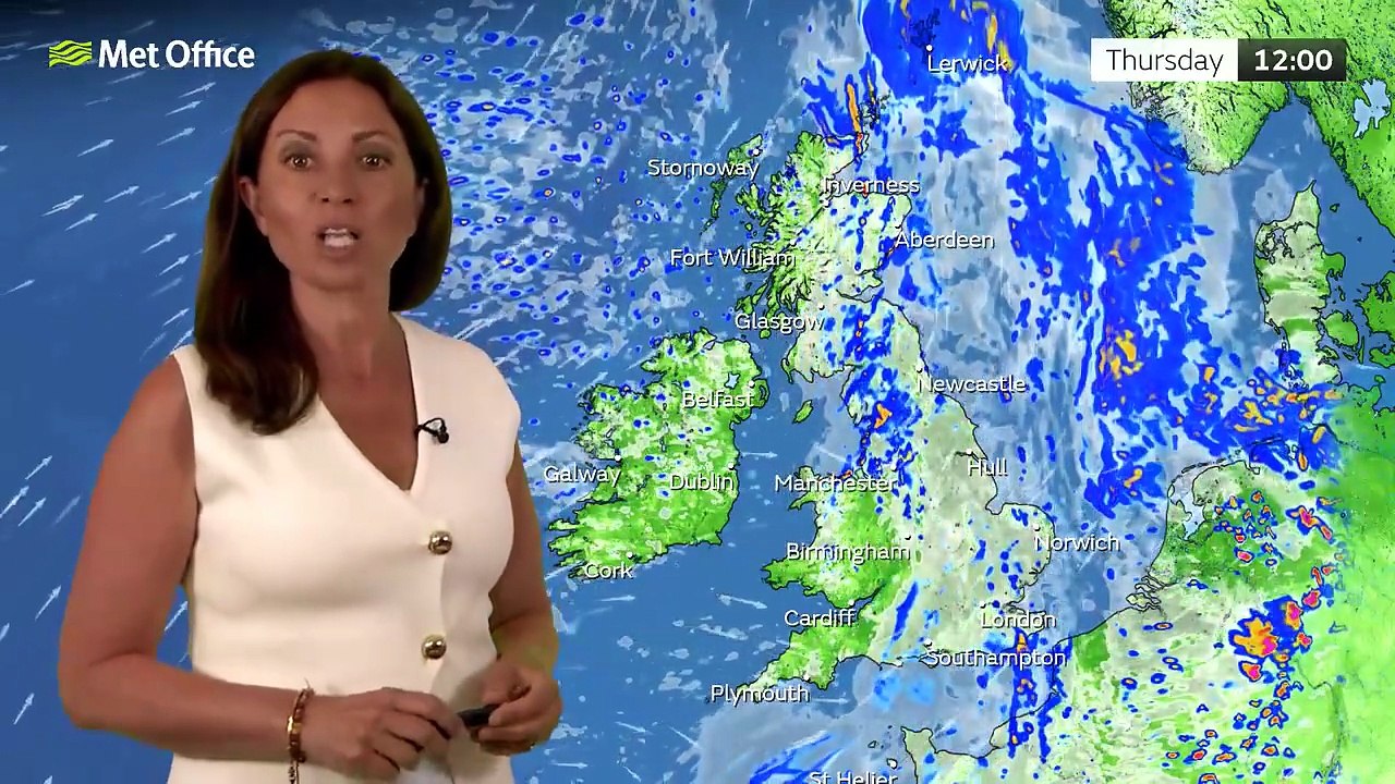 Met Office Thursday Morning Weather Forecast 26/06/2025