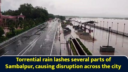 Torrential rain lashes several parts of Sambalpur, causing disruption across the city