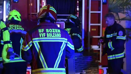 L'incendio nel centro di Bolzano