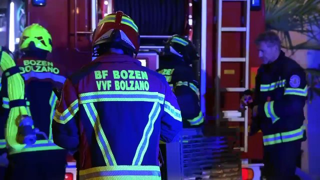 L'incendio nel centro di Bolzano