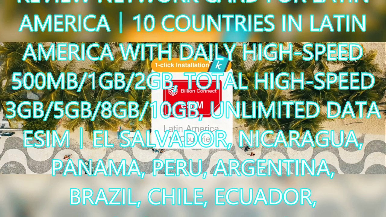AGD Review Network card for Latin America｜10 countries in Latin America with daily high-speed 500MB/1GB/2GB, total high-speed 3GB/5GB/8GB/10GB, unlimited data eSIM｜El Salvador, Nicaragua, Panama, Peru, Argentina, Brazil, Chile, Ecuador, France Guyana,