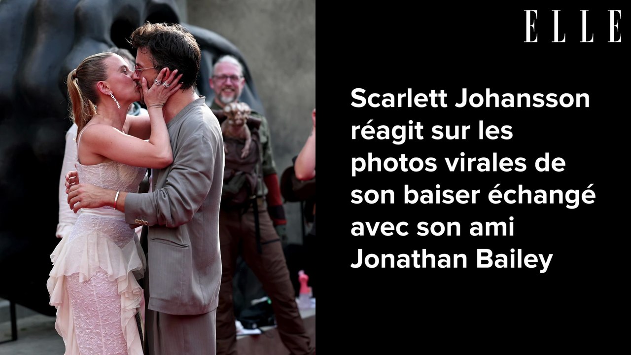 Scarlett Johansson réagit sur les photos virales de son baiser échangé avec son ami Jonathan Bailey