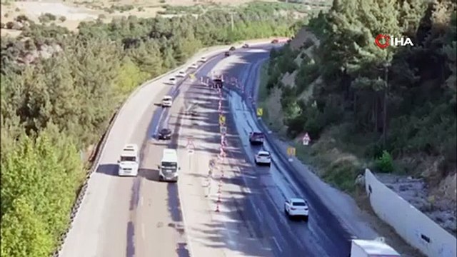 Denizli Antalya Karayolu’nda yeni bir yol çalışması başladı