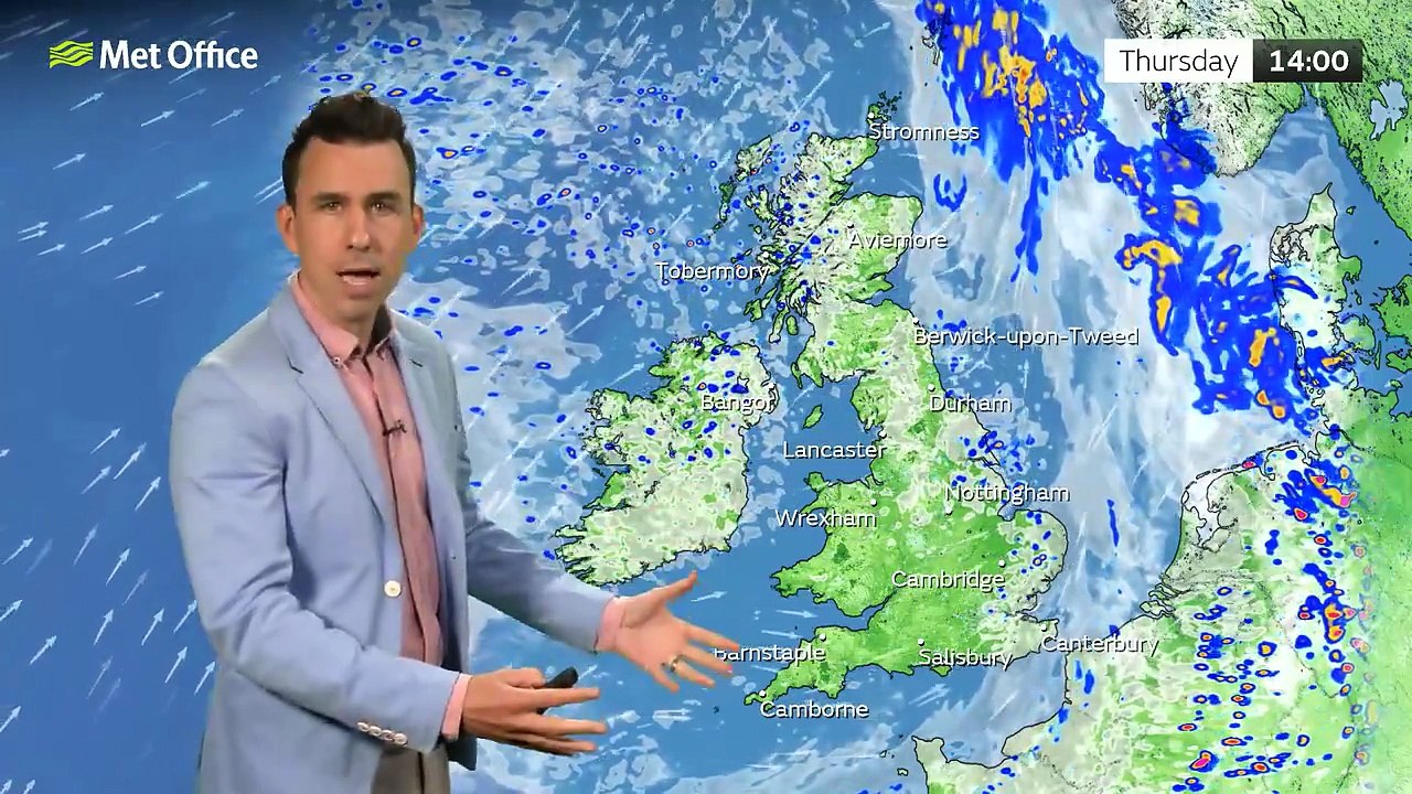 Met Office Thursday Afternoon Weather Forecast 26/06/2025