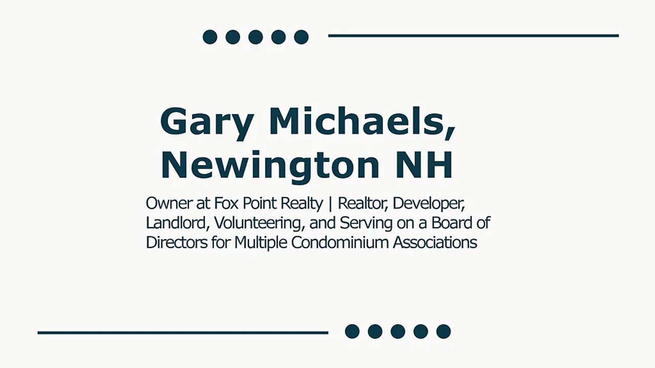 Gary Michaels (Newington, NH) - A Community Connector