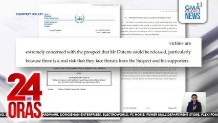 Mga dahilan ng pagtutol sa hiling na interim release ni ex-pres. Duterte, inisa-isa ng drug war victims | 24 Oras