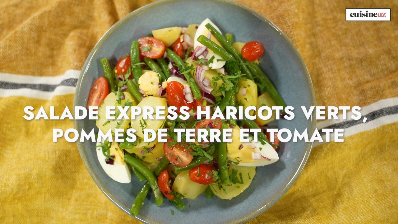 Salade express haricots verts, pommes de terre et tomate