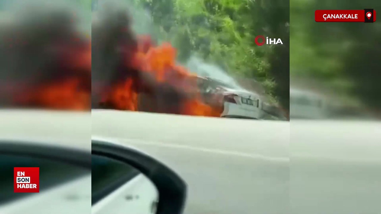 Çanakkale’de otomobil istinat duvarına çarptı: Baba hayatını kaybetti