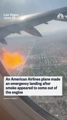 American airline makes emergency landing after smoke appeared to come out of the engine