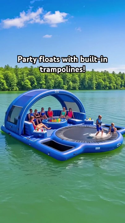 These trampoline party floats look absolutely awesome! 🤯👏