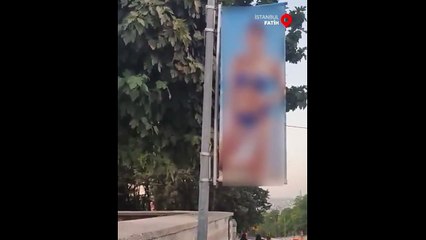 Şehitliğin dibine rezalet afiş! Vatandaşlar isyan etti: Bu saygısızlık kabul edilemez!
