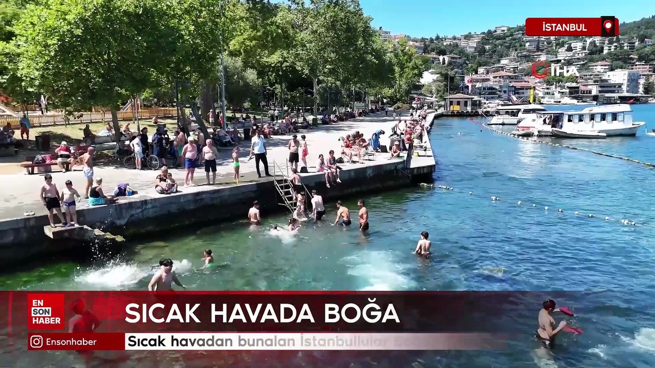 Sıcak havadan bunalan İstanbullular Boğaz'da serinledi