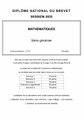 Le sujet du Brevet de Maths Métropole 2025 tombé le 26/06/25.#brevet #brevet2025 #brevetmaths