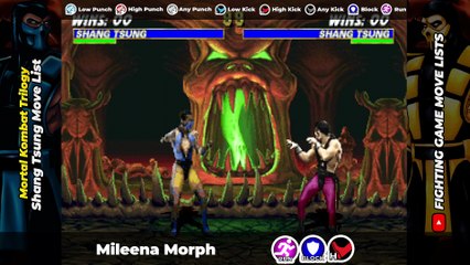 SHANG TSUNG MOVE LIST - Mortal Kombat Trilogy (MKT)