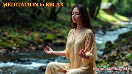 Time for Meditation│ Relaxing Music│ Calming Ambience│Meditation at Water Stream│Forest Meditation