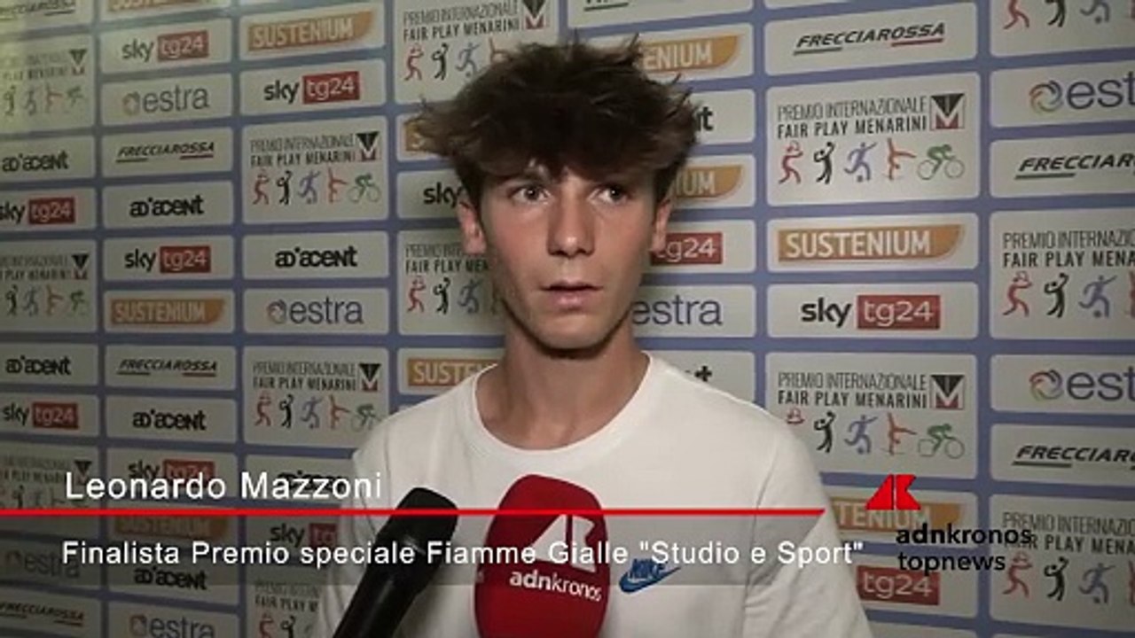 Fair Play Menarini, Mazzoni: "Cerco di dare il massimo sempre, nello sport e nella vita"