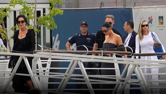 Kim and Khloé Kardashian and Mom Kris Jenner Make Stylish Arrival in Venice for Jeff Bezos and Lauren Sánchez's Wedding