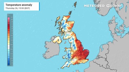 Temperature anomalies this weekend
