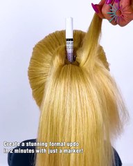 Who knew a marker could double as a hairstyling tool?