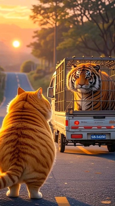Cat save tiger #fun#funny#comedy#cat#cartoon
