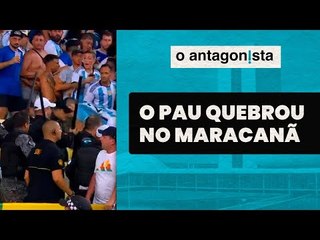 Veja imagens do início da confusão no jogo entre Brasil e Argentina no Maracanã