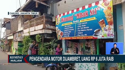 Detik-Detik Pengendara Motor Dijambret di Cakung, Uang Rp6 Juta dan Ponsel Raib