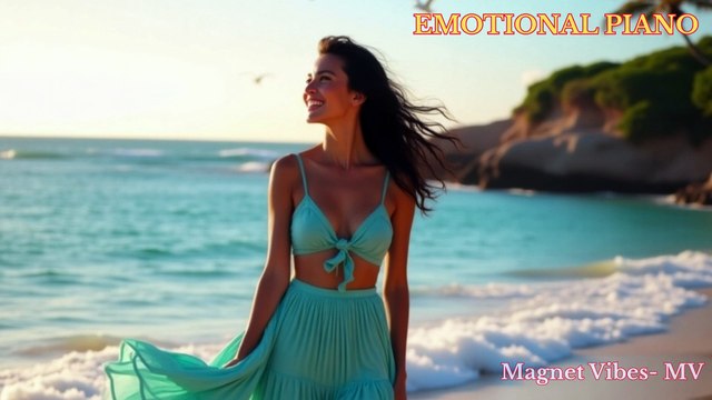 Chilling at Beach│Lovely Music│Smiling Beauty at an Inviting Beach