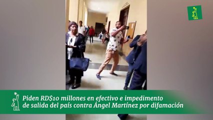 Piden RD$10 millones en efectivo e impedimento de salida del país contra Ángel Martínez por difamación a Milagros De Camps