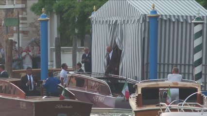 Jeff Bezos, Lauren Sanchez, Oprah and Orlando Bloom leave Venice hotels