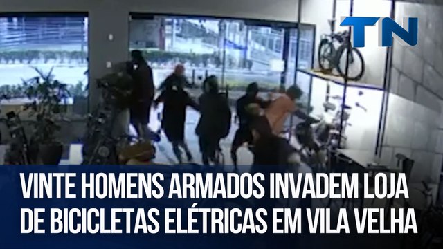 Vinte homens armados invadem loja de bicicletas elétricas em Vila Velha
