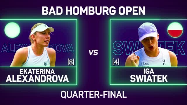Swiatek advances to Bad Homburg semis after straight-sets win