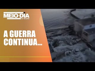 Ucrânia acusa Rússia de destruir represa que fornece água para usina nuclear