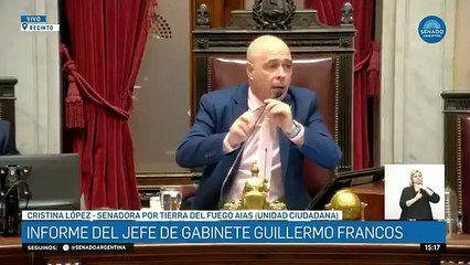Informe de gestión: Francos se retiró del Senado