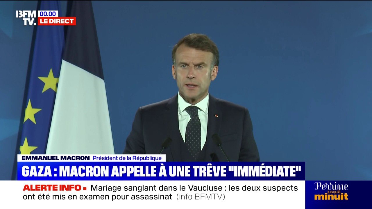 Conseil européen: Emmanuel Macron appelle à un "cessez-le-feu immédiat à Gaza" depuis Bruxelles