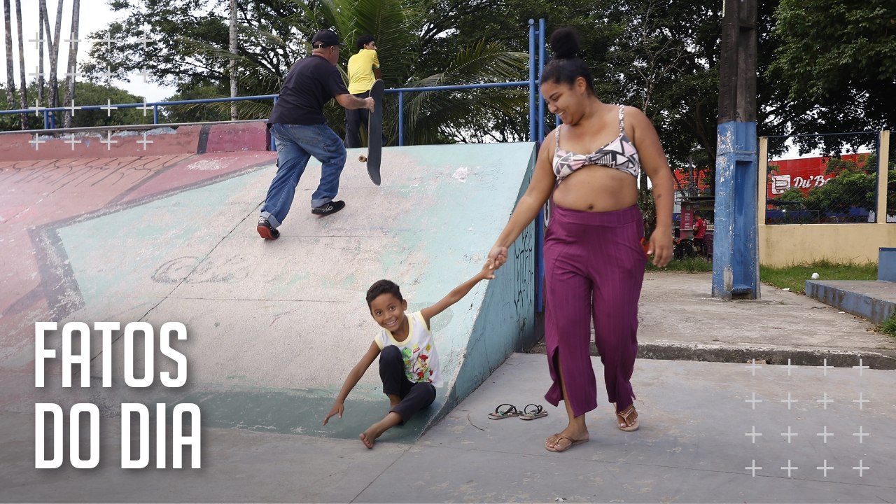 Férias escolares: praça do Marex é destino de lazer ao ar Livre para famílias em Belém