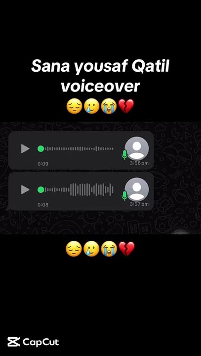 Sana Yousaf k Qatil ka Voice Message sunain