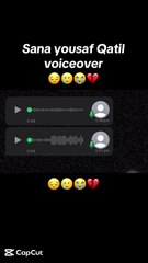 Sana Yousaf k Qatil ka Voice Message sunain