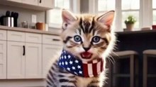 This adorable American kitten thinks he's an Easter 🐣 bunny